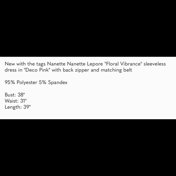 Nanette Deco Pink Floral Vibrance Dress Sz 10 - Picture 10 of 10